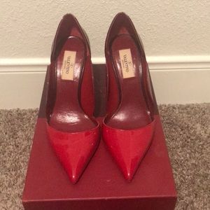 Valentino ombré red pointed high heel stilettos